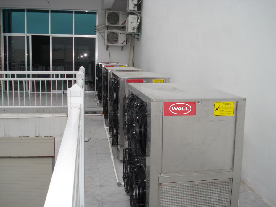 เครื่องทำน้ำร้อน ฮีทปั้ม เครื่องทำน้ำอุ่น Commerical Hot Water Heat Pump 55-60? Horizontal side blow